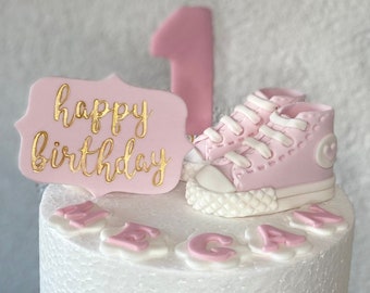 Juego de adornos de fondant para tartas con forma de zapatos de bebé – Rosa, ideal para cumpleaños o baby shower.