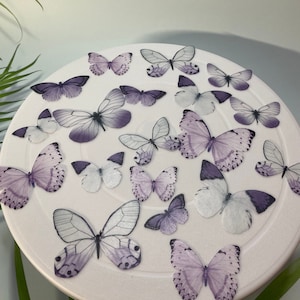 Essbare Pre-Cut Schmetterling Schmetterling - Lila Schmetterlinge - Cake / Cupcake - Geburtstag Kuchendekoration - Schmetterlinge Cake Topper