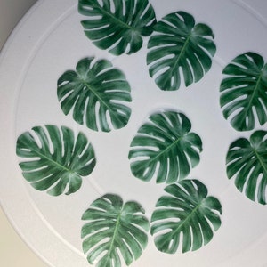 Essbare Tropische Blätter - vorgeschnittene Oblaten Dekorationen - Essbare Kuchen und Cupcake Dekorationen