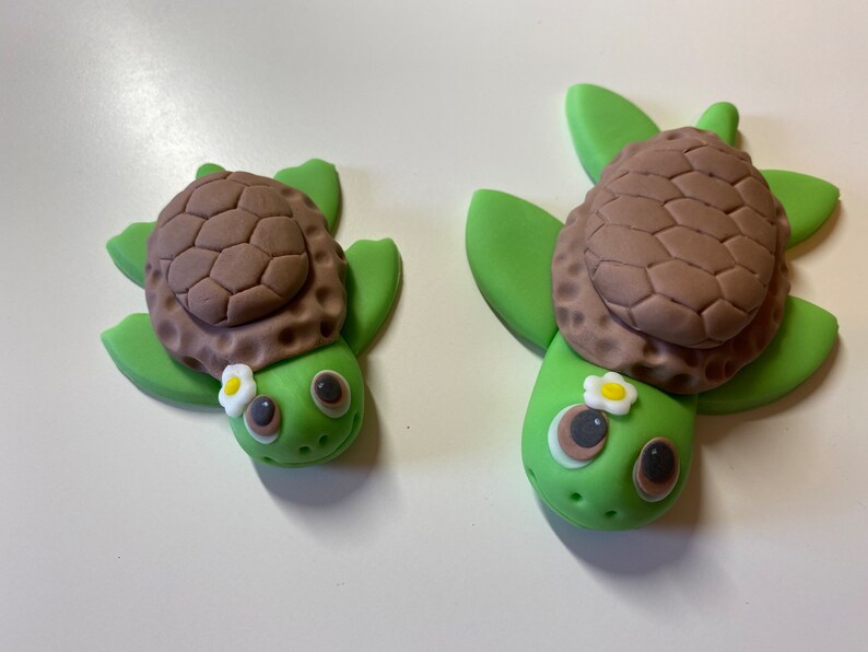 Fondant Turtles Cake Topper - Baby Turtle - Under the Water Decorations ...