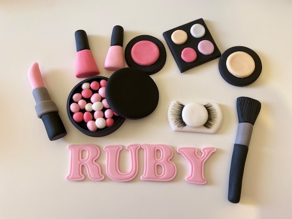 Roaring Good Time Topper Torta Trucco - 29 Pezzi Tema Make Up Glamour Per Feste Bambine - Foto 11