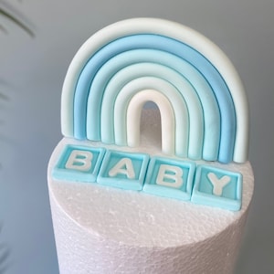 Regenbogen Tortenstecker essbarer Fondant Regenbogen - Regenbogen Tortendeko - Geburtstag Tortendeko