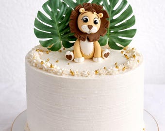 Leeuwentaarttopper – safaridieren, verjaardag, babyshower eetbare bladeren