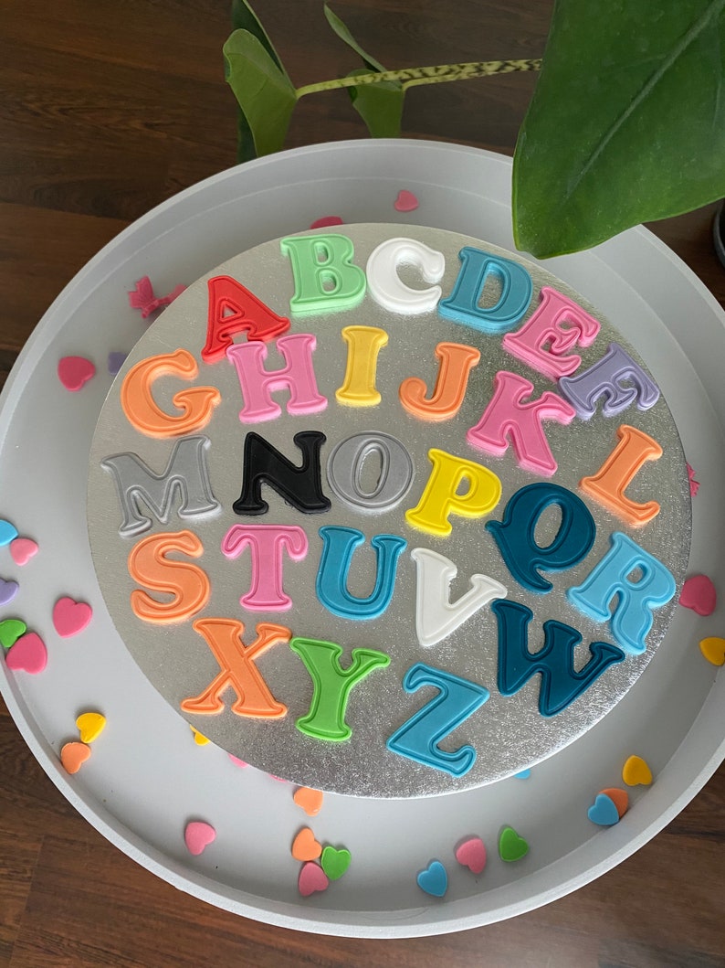 Edible Fondant Letters cake toppers Edible Numbers cake Etsy