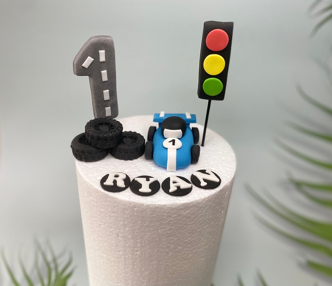 Racing Cars Cake Toppers Setfondant Cars edible Racing Car Etsy