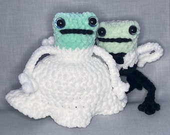 Crochet Frogs, Amigurumi Frogs, Custom Wedding Gift, Custom Prom Gift, Wedding Decorations, Anniversary Gifts, Frog Plush, Frog Plushie