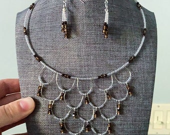 Chandelier Necklace and Earring Set
