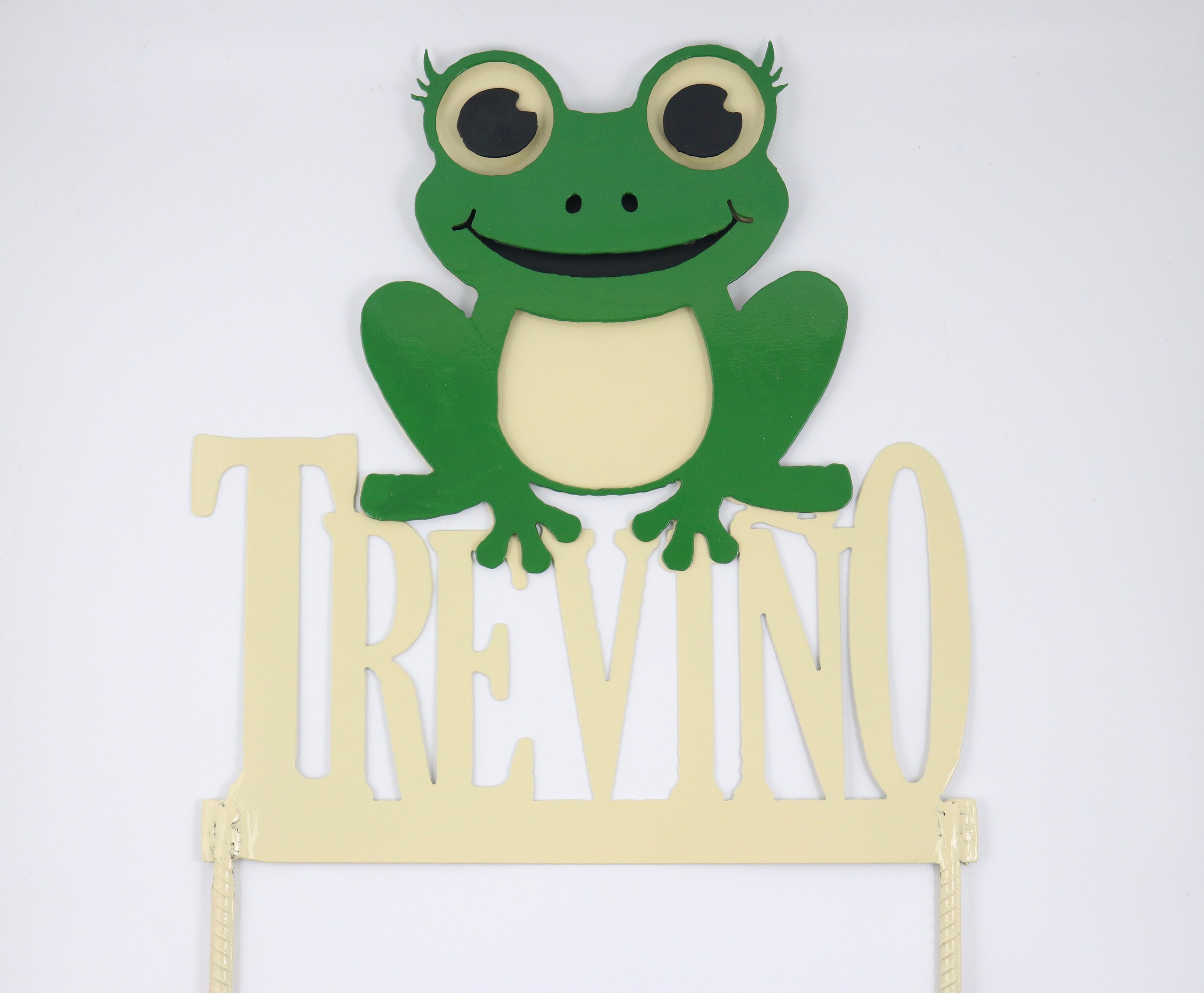 3D Metal Frog Outdoor Sign Cute Frog Garden decor Etsy