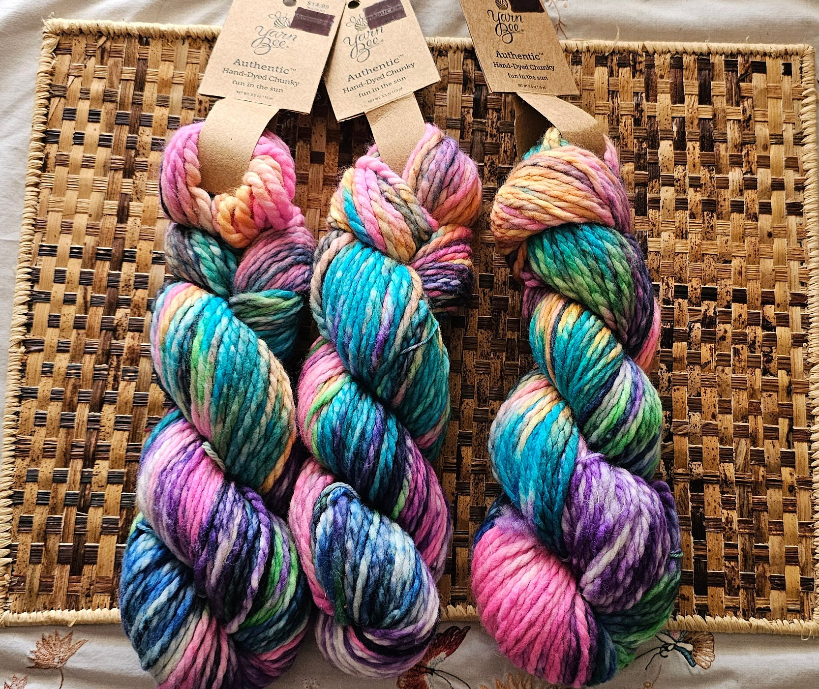 New Yarn Bee Authentic Handdyed Chunky Yarns retired Lots 3.5oz/100g