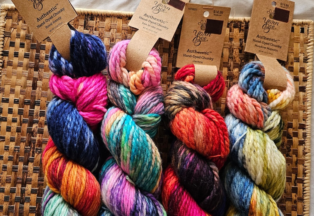 New Yarn Bee Authentic Handdyed Chunky Yarns retired Lots 3.5oz/100g, 110y/101m, 100 Superwash