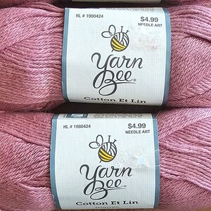 Fil Bee Cotton et Lin Retired Lot #103006 Mauve