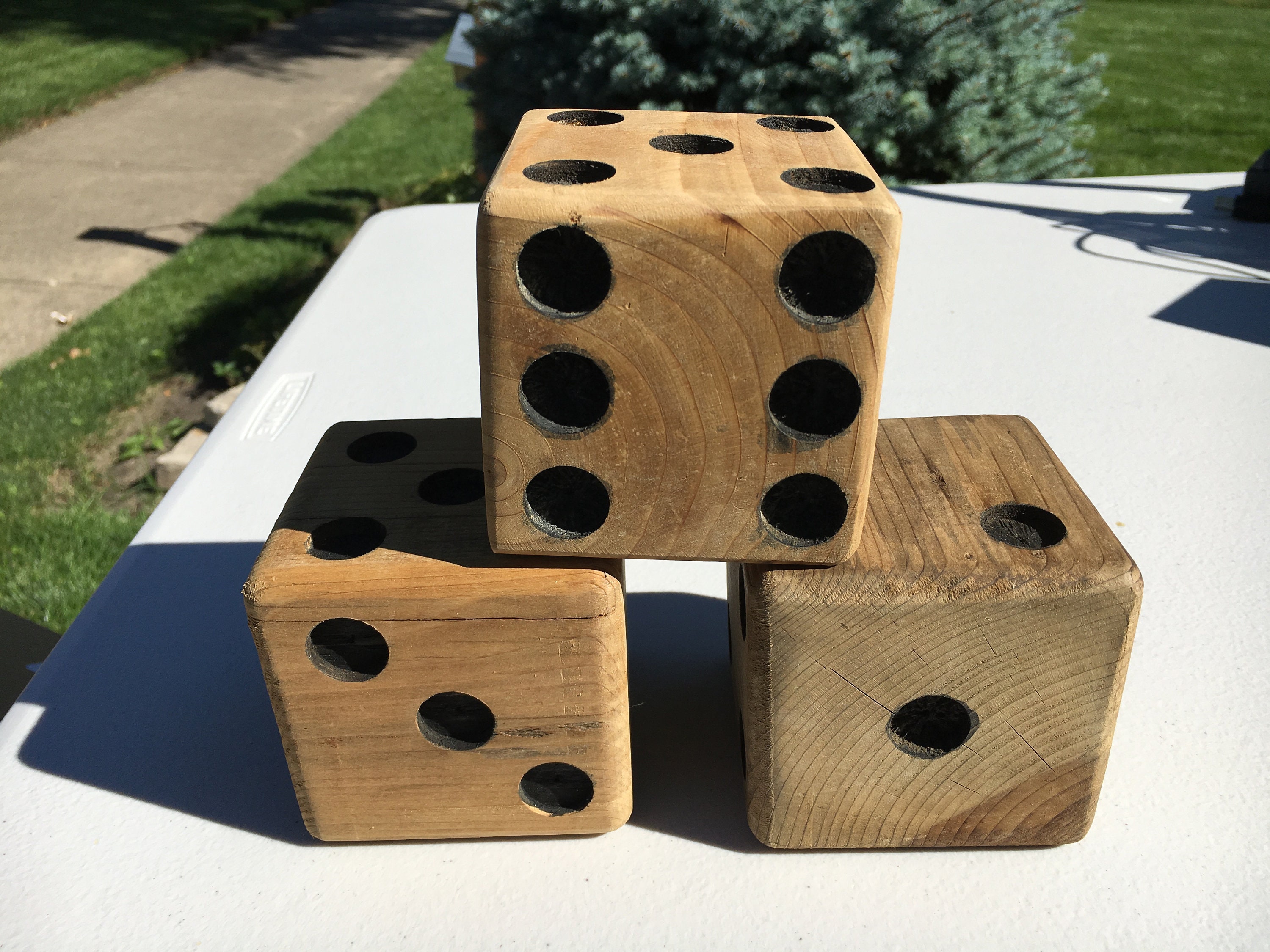 Large Wooden Dice Etsy