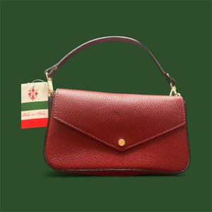 Toile Dress or Leather Bags maroon bag