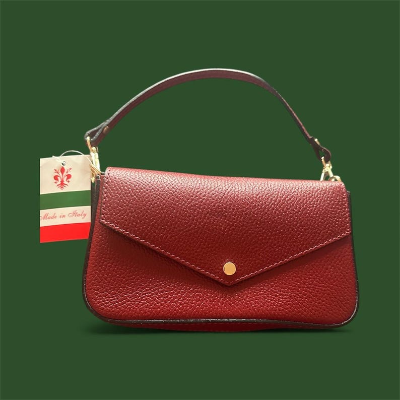 Toile Dress or Leather Bags maroon bag