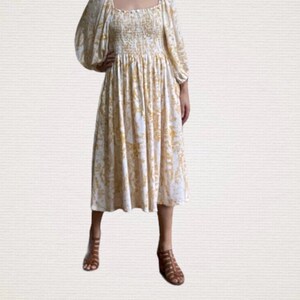 Toile Dress or Leather Bags Yellow Toile