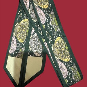Toile Dress or Leather Bags green thin scarf