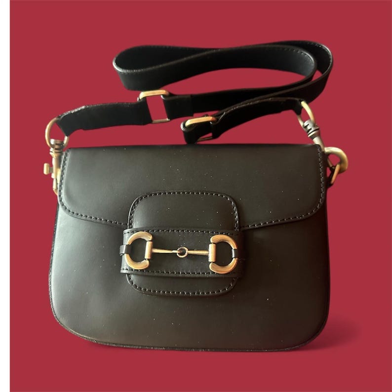 Toile Dress or Leather Bags black bag