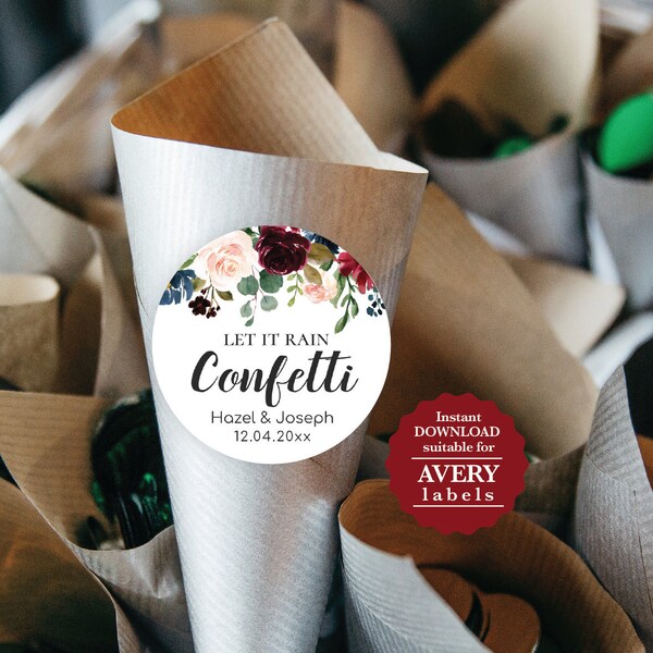 Avery Label 22562 Wedding Etsy
