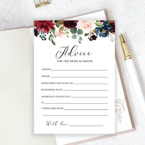 Burgundy Advice Card Burgundy Brautparty Spiel Red Advice Card Burgundy Hens Party Game Burgundy Blush Advice Card Template R1