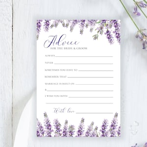 Tarjeta de consejos de lavanda, morada, descarga instantánea editable, descarga digital, plantilla, PU1