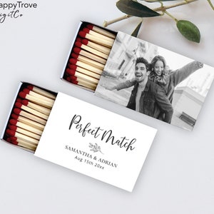 Matchbox Bachelor Party Favors Black and White Matchbox Favors Matchbox  Favors Bridal Party Customizable 