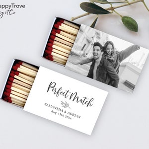 Étiquette minimaliste pour boîte d'allumettes : Wedding Favor (téléchargement numérique) ALBA