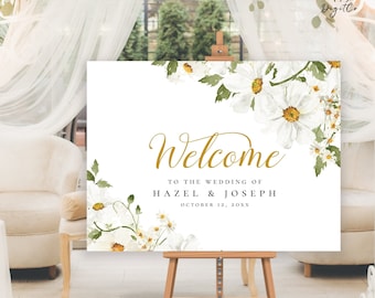 DAISY Welcome Sign, poster editable digital instant download,  template A1 A2 36x24" 24"x18"