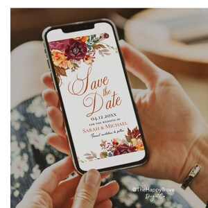 Rustic Fall Save the Date: Amber Autumn Evite (Digital Download)