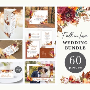 AMBER verlieben sich in Love Hochzeitseinladung Bundle Vorlage, Hochzeitseinladung Set, Hochzeitsvorlage Bundle, Hochzeitseinladung