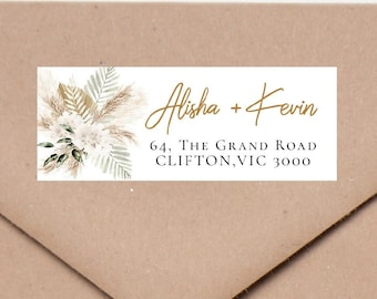 AURORA Boho return address label, editable digital instant download, template, wedding