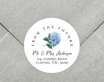 Hydrangea Return Address Label - Etsy