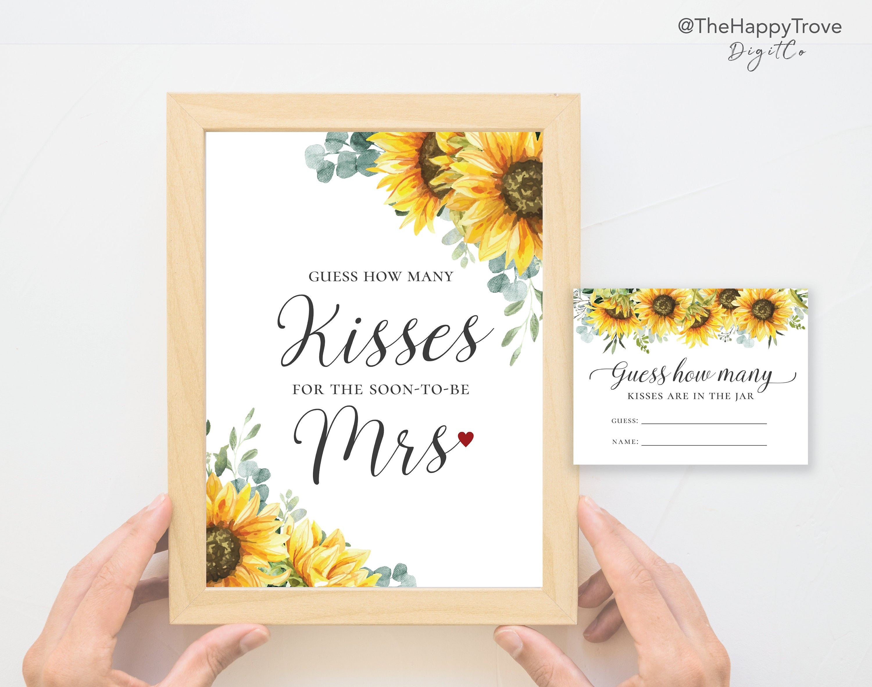 Kisses Game Wedding Shower Bridal Shower Games Bridal Shower Game Sign