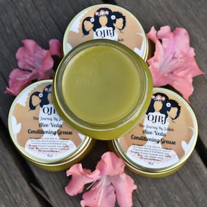 Number 1 Seller!! Aloe-Veda Conditioning Hair Grease. 18 AYURVEDA HERBS. Aloe Vera Oil, Ginger, Bhringraj, Green Tea, Moringa,  Sage, Brahmi