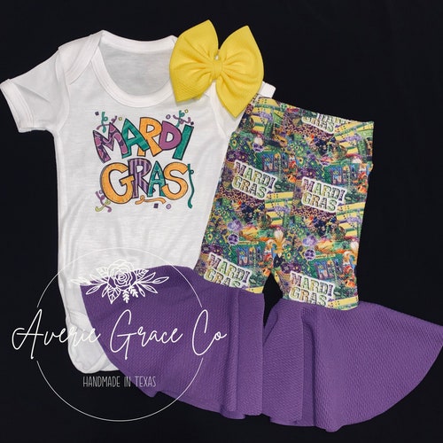 newborn mardi gras outfit girl