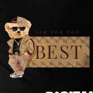 Cool bear SVG PNG | DTG Printing | Instant download | T-shirt Sublimation Digital File Download