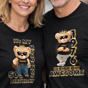 50th birthday man Png | Birthday man Png | Its my husbands 50th birthday | born in 1976 | Digital T-shirt design sublimation design image 2