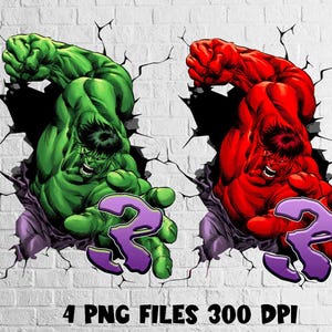 Hulk 3rd Birthday Boy T-Shirt PNG: Iron On Transfer (Digital Download) image 2