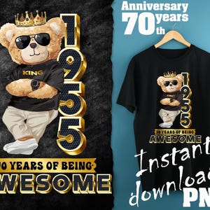 70th birthday man  Png | Anniversary man 70 years | Birthday man  Png | Digital T-shirt design sublimation design
