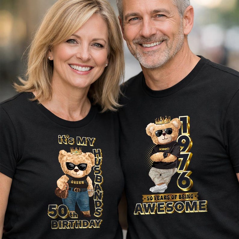 50th birthday man Png | Birthday man Png | Its my husbands 50th birthday | born in 1976 | Digital T-shirt design sublimation design image 2