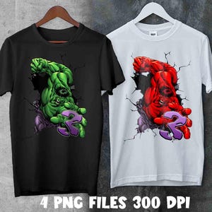 Hulk 3rd Birthday Boy T-Shirt PNG: Iron On Transfer (Digital Download) image 3