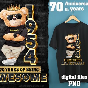70th birthday man  Png | Anniversary man 70 years | Birthday man  Png | Digital T-shirt design sublimation design