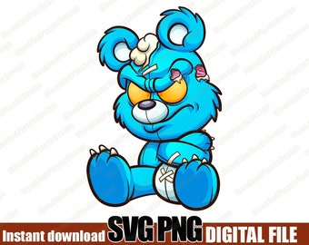 Zombiebjörn SVG PNG | DTG-utskrift | Direkt nedladdning | Digital nedladdning av sublimerad t-shirt