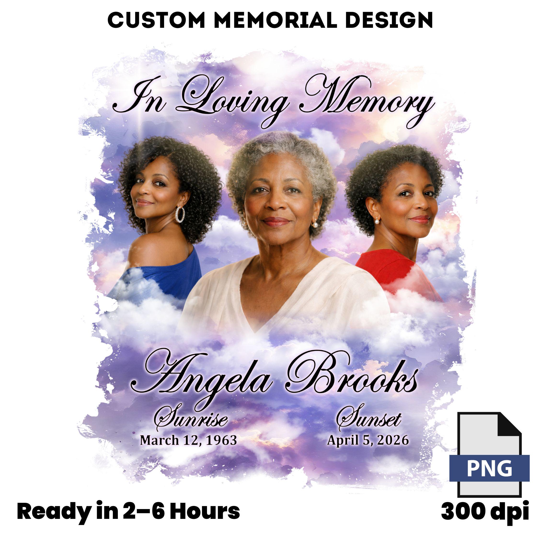 Custom Memorial PNG, in Loving Memory Design, Personalized Photo ...