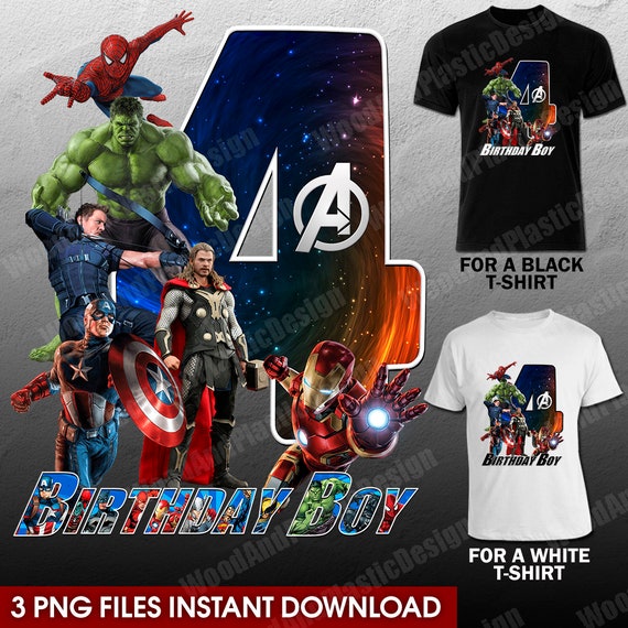 4th birthday boy | Instant download PNG | T-shirt Sublimation Digital File Download | Birthday Shirt Iron On Transfer