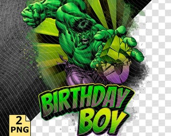 Hulk 5e verjaardag jongen T-shirt, png (digitale download)