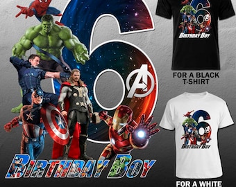 6th birthday boy | Instant download PNG | T-shirt Sublimation Digital File Download | Hulk Birthday Shirt Iron On Transfer