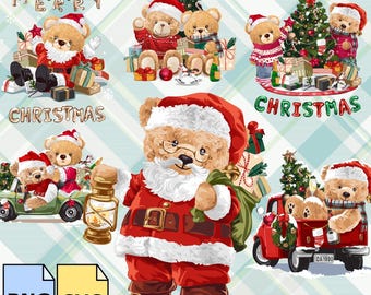 Christmas Tedy Bear  bundle SVG PNG | Instant dowload