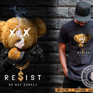 Cool bear SVG PNG | DTG Printing | Instant download | T-shirt Sublimation Digital File Download