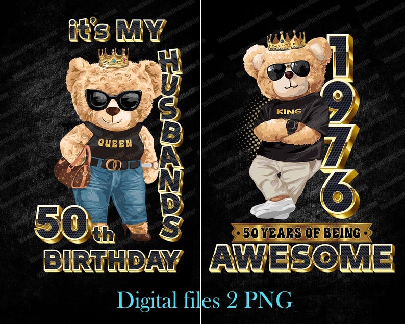 50th birthday man Png | Birthday man Png | Its my husbands 50th birthday | born in 1976 | Digital T-shirt design sublimation design image 1