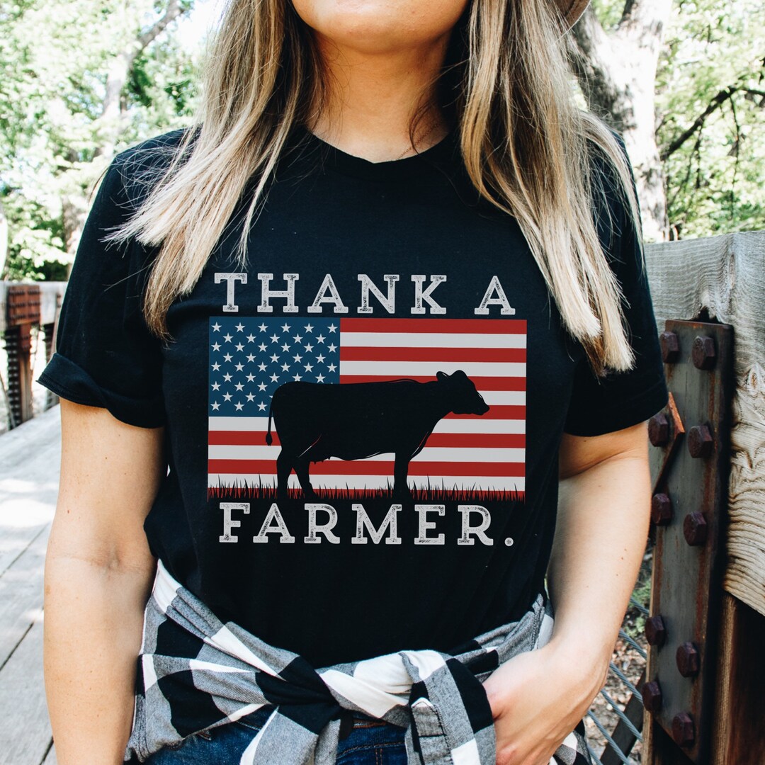 Thank A Farmer Shirt Farmer T-shirt Farmer Gift Gift for - Etsy